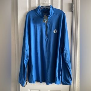 Levelwear Houston Open Long Sleeve T Shirt Blue Men’s Size XXL Performance NWT